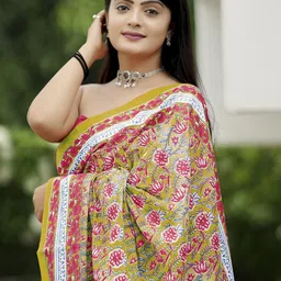 Anouk Rustic Ethnic Motifs Bagru Saree image 4
