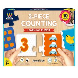 Webby Counting 2 Pieces Learning Pack Jigsaw Puzzle Montessori Early Educational Pre School Puzzle Toys- 20 Pieces-36