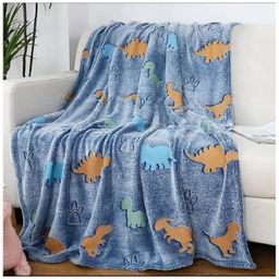 ButterthiefDinosaur Glow in The Dark Radium Blanket for Kids - Color may vary.-16