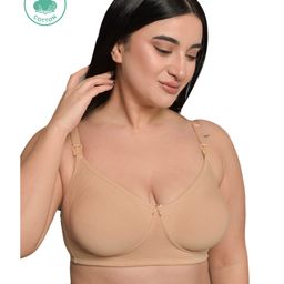 Inner Sense  Organic Cotton Solid Anti Odour Anti Microbial  Maternity Bra - Skin-image-50