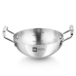 Bergner BE Bergner Essentials TriPly Stainless Steel 22 cm Extra Deep Kadai/Indian Wok, 2.2 L Kadhai, Even Heat Distribution, Consumes Less Oil, Easy to Clean, Gas Stove Compatible, 5-Year Warranty-picture-22