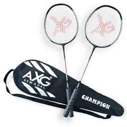 AXG New Goal Isometric Champion Tenacious Wide Body Multicolor Strung Badminton Racquet (Pack of 2)-4