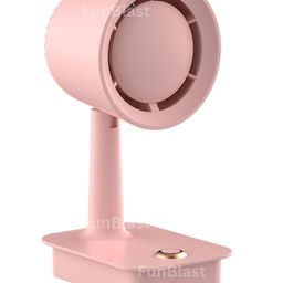 Bunie Portable Desktop Fan with Phone Holder StandPink-image-52