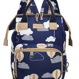 Winnies All-in-One Baby Diaper Bag Backpack Navy Blue-image-5