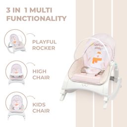 R for Rabbit Rock N Play Rocker - Cream Grey image 2