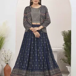 ODD BY chansi TRENDZ Embroidered Ready to Wear Lehenga & Blouse With Jacket-picture-5