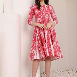 all about you Floral Print Peter Pan Collar Fit & Flare Dress-picture-7