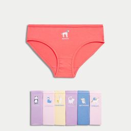 Marks & Spencer Girls Pack of 7 Printed Days of the Week Basic BriefsT712011DMULTI-image-15