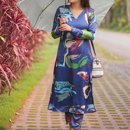 Moda Rapido Women Abstract Printed Kurta with Trousers-picture-21