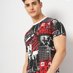 The Indian Garage Co Pack of 2 Men Round Neck T-shirt-image-81