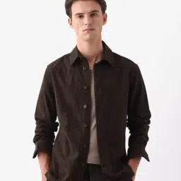 Rare Rabbit Brown Cotton Regular Fit Checked Shirt-picture-8