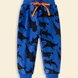 INCLUD Infant Boys Whale Printed Mid-Rise Joggers-image-4