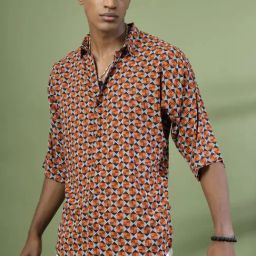 Rigo Black Loose Fit Printed Shirt-image-25