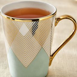Home Centre Green & White Printed Bone China Matte Mugs Set of Cups and Mugs-27