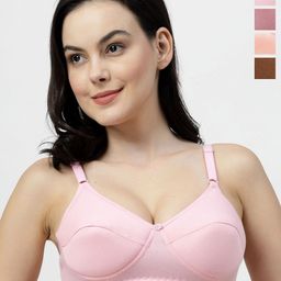 SHYAM SONS FLAIR Manvifoam Pack Of 4 Women Full Coverage Everyday Bra-50