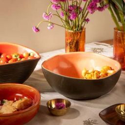 Freedom Tree Solid Multi-Color Ceramic Serving Bowl image 2
