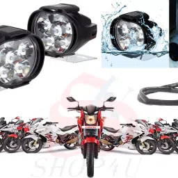 SHOP4U 6 LED Shilon Fog Light Mirror Mount Driving Spot Head Lamp with on/Off Switch for All Hero Model-image-6