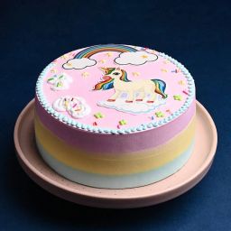 Unicorn Rainbow Theme Cake-image-99