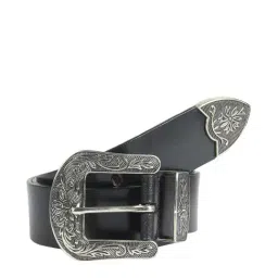 Aditi Wasan Black Leather Waist Belt for Men-image-96