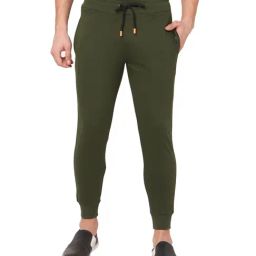 Spykar Olive Regular Fit Joggers-image-36