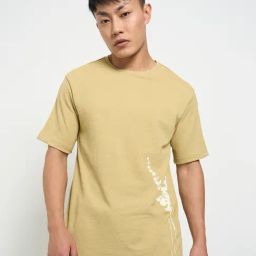 7 Alt By Pantaloons Khaki Relaxed Fit Printed T-Shirt-picture-18