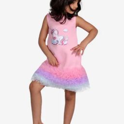 Foreverkidz Pink Printed Dress-image-71