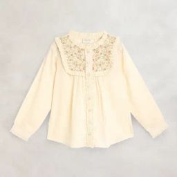 Cherry Crumble By Nitt Hyman Kids Beige Cotton Embroidered Top-image-28