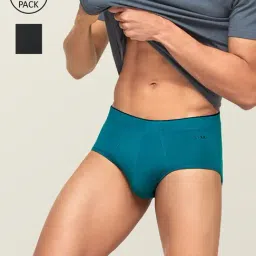XYXX Teal & Charcoal Snug Fit Briefs - Pack of 2-picture-12