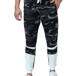 The Souled Store Grey Regular Fit Camouflage Joggers-picture-4