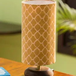 ExclusiveLane Moroccan Round Table Lamp In Mango Wood (14 inch)-41