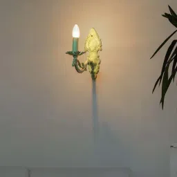 Fos Lighting Distressed Green & White Aluminium Candelabra Wall Sconce - Set of 1-picture-13