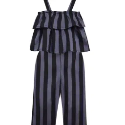 A.T.U.N. Grey & Black Striped Jumpsuit-image-41