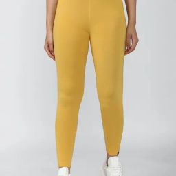 Forever 21 Yellow Mid Rise Leggings-image-67