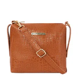 Bagsy Malone Croco Tan Animal Effect Medium Cross Body Bag-10