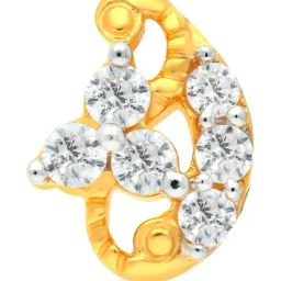 Malabar Gold and Diamonds 22k Gold Paisley Nosepin for Women-image-81