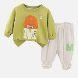 Little Surprise Box Unisex Green Embroidered Tracksuit-image-75
