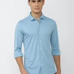 Peter England Blue Regular Fit Shirt-image-67