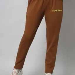 GRIFFEL Brown Printed Track Pants-image-42