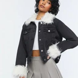 Forever 21 Black Cotton Regular Fit Jacket-image-24