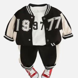 Little Surprise Box Unisex Black Printed Tracksuit-image-91