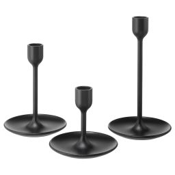 ikea fulltalig Candlestick, set of 3, black-picture-44