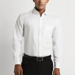 Peter England White Cotton Slim Fit Shirt-picture-43