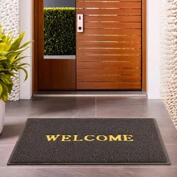 Kuber Industries 4-Pcs Black & Brown Rectangular Doormats image 2