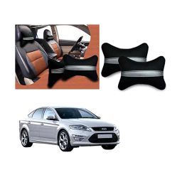 Auto Pearl Black Silver Strip Car Neck Cushion/Neck Pillow Compatible with Ford Mondeo-35