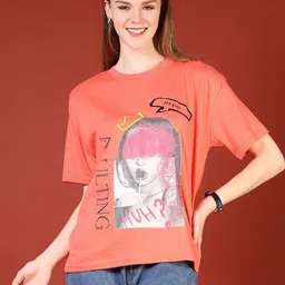 V-Mart Women Drop-Shoulder Sleeves T-shirt-picture-34