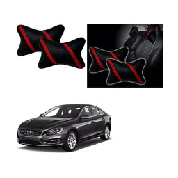 Auto Pearl Strip Red Car Neck Cushion/Neck Pillow Compatible with VOLVO V60-image-75