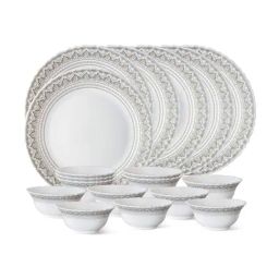 Borosil Classic White Opalware Thali Set - 18 Pieces-image-25