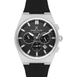 Daniel Klein Black Dial Analog Watch with silicon Band - DK1.13886-1-image-19