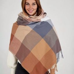 Alexvyan Women Checked Stole-45