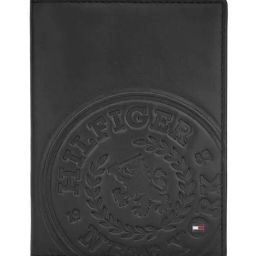 Tommy Hilfiger Black Wexford Leather Small Passport Case-image-49